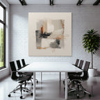 Abstract Artwork Gray White Orange