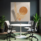 Abstract Artwork Muted Colors Shapes Lines