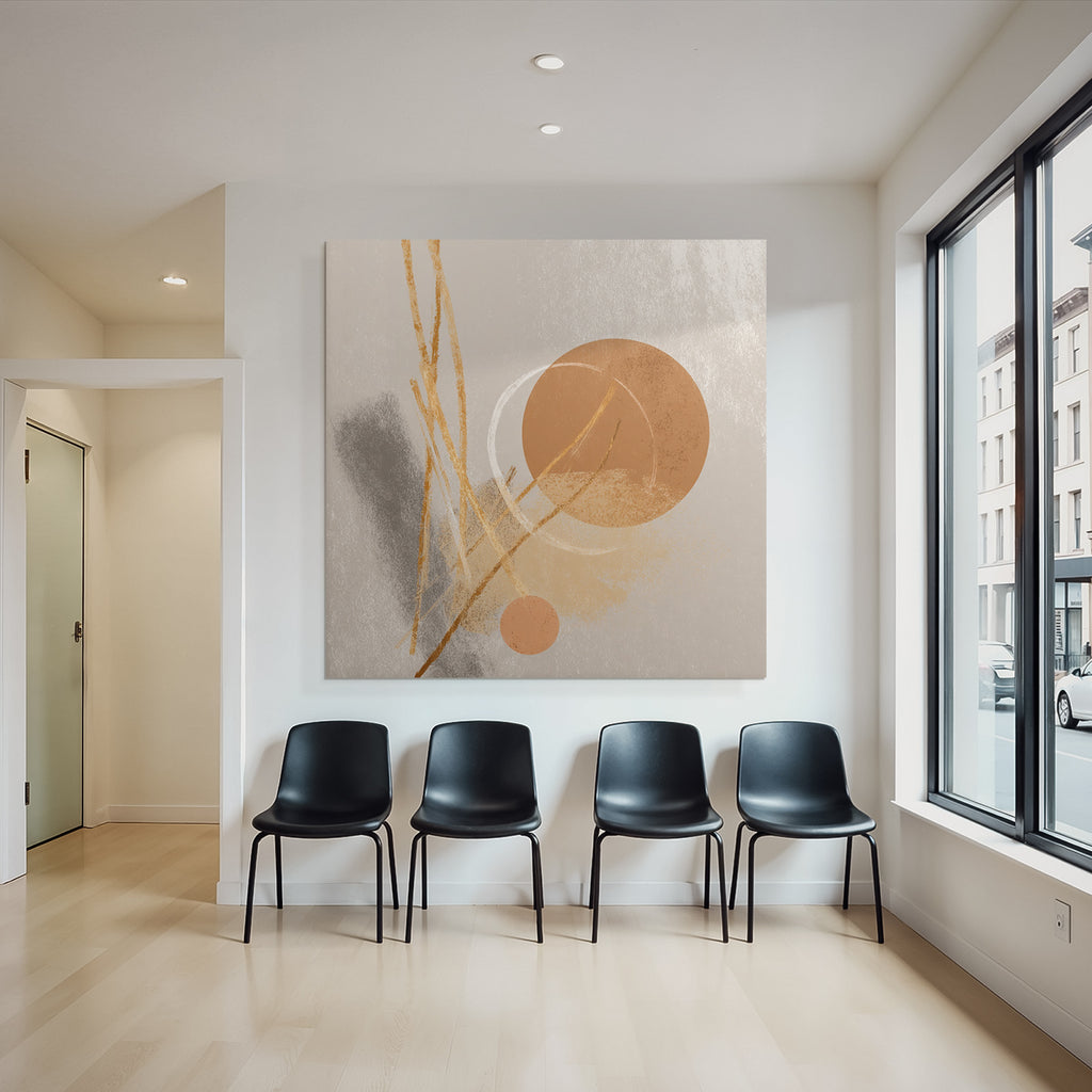 Abstract Artwork Muted Colors Shapes Lines