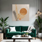Abstract Artwork Muted Colors Shapes Lines