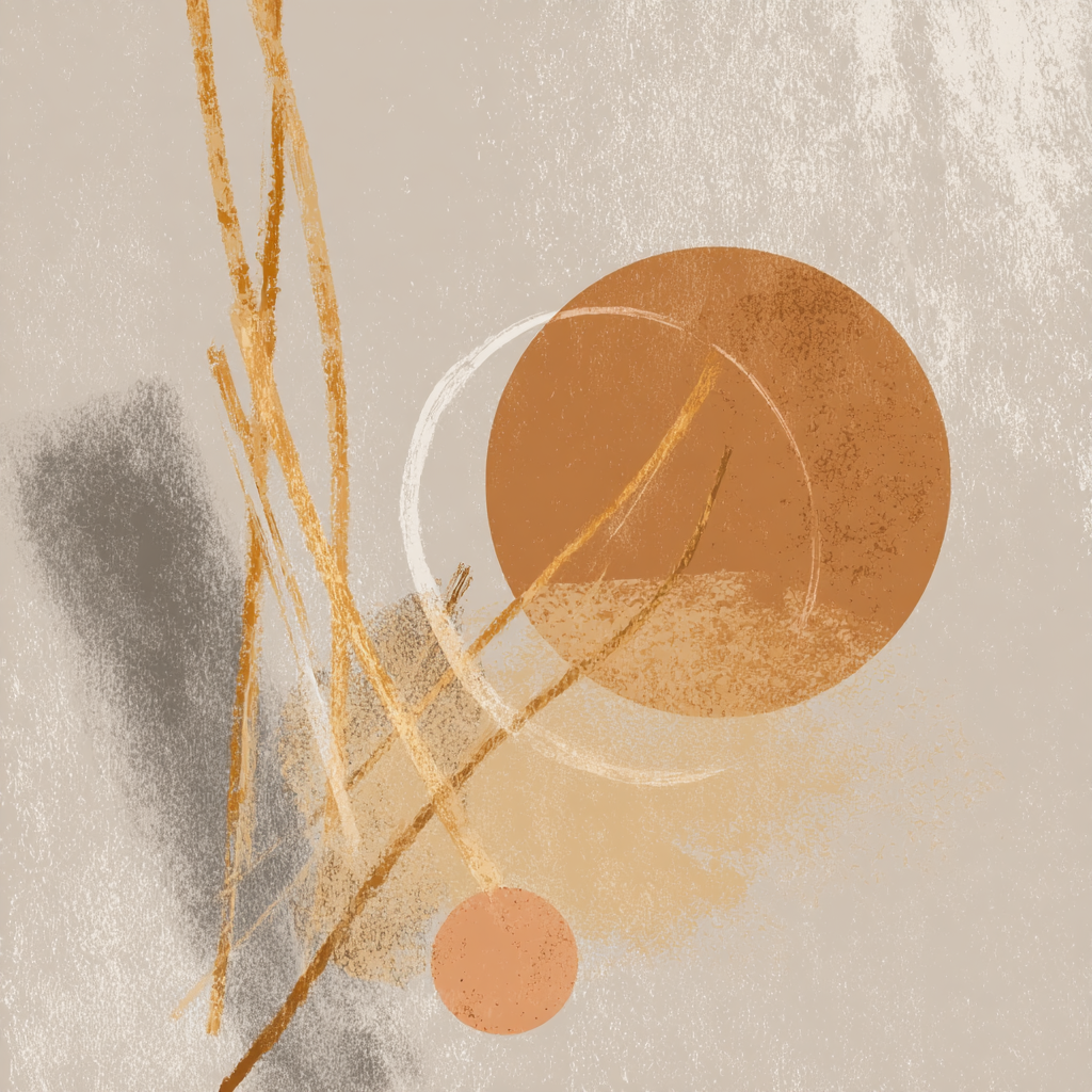 Abstract Artwork Muted Colors Shapes Lines | Japandi | Einrichtungsstile