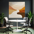 Abstract Artwork Warm Colors Fluid Shapes Landscape