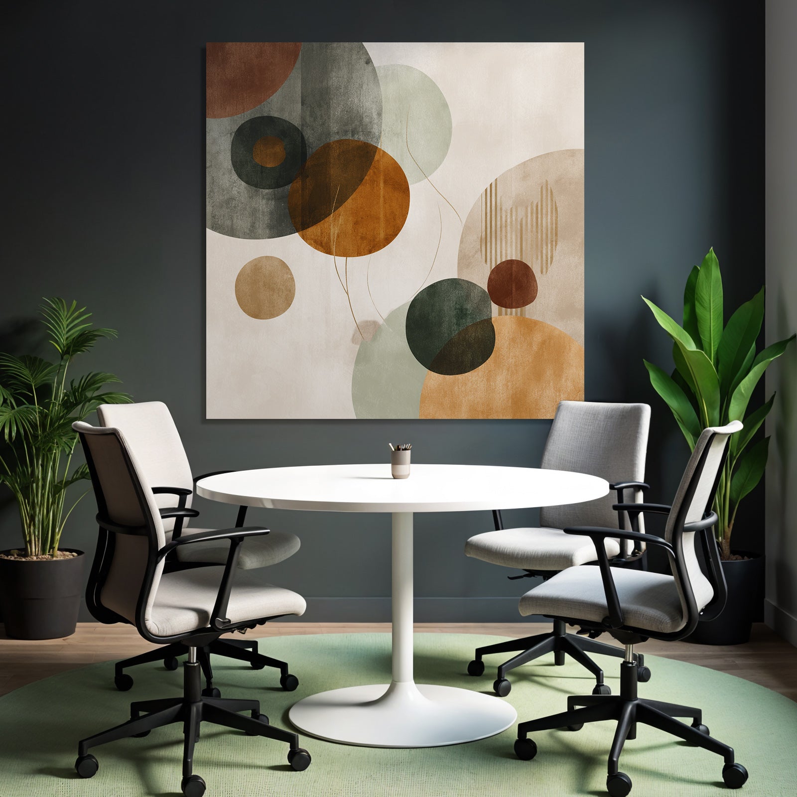 Abstract Circles Artwork Textured Background