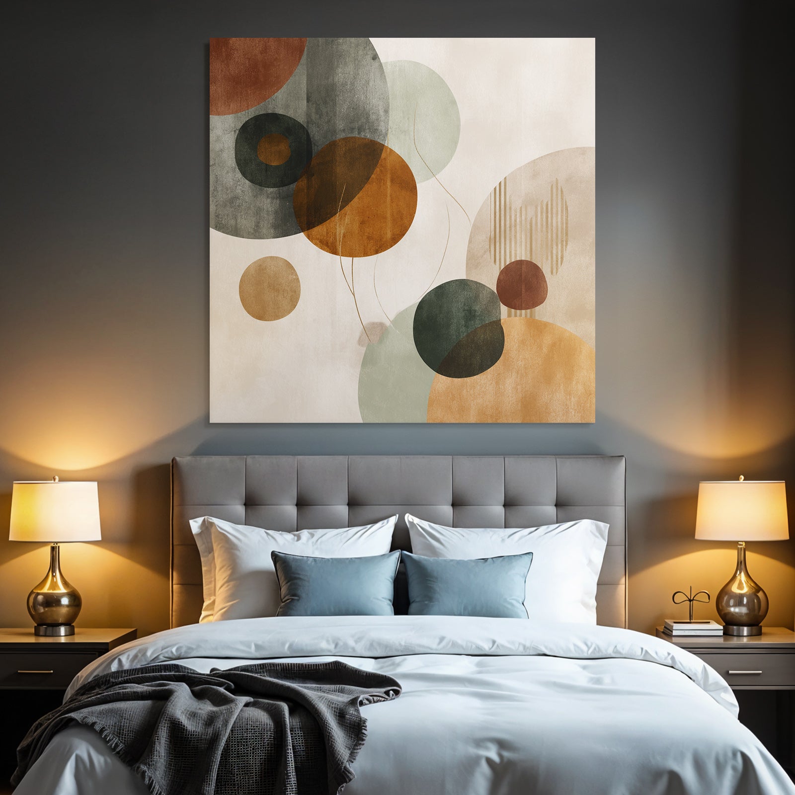 Abstract Circles Artwork Textured Background