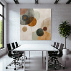 Abstract Circles Artwork Textured Background