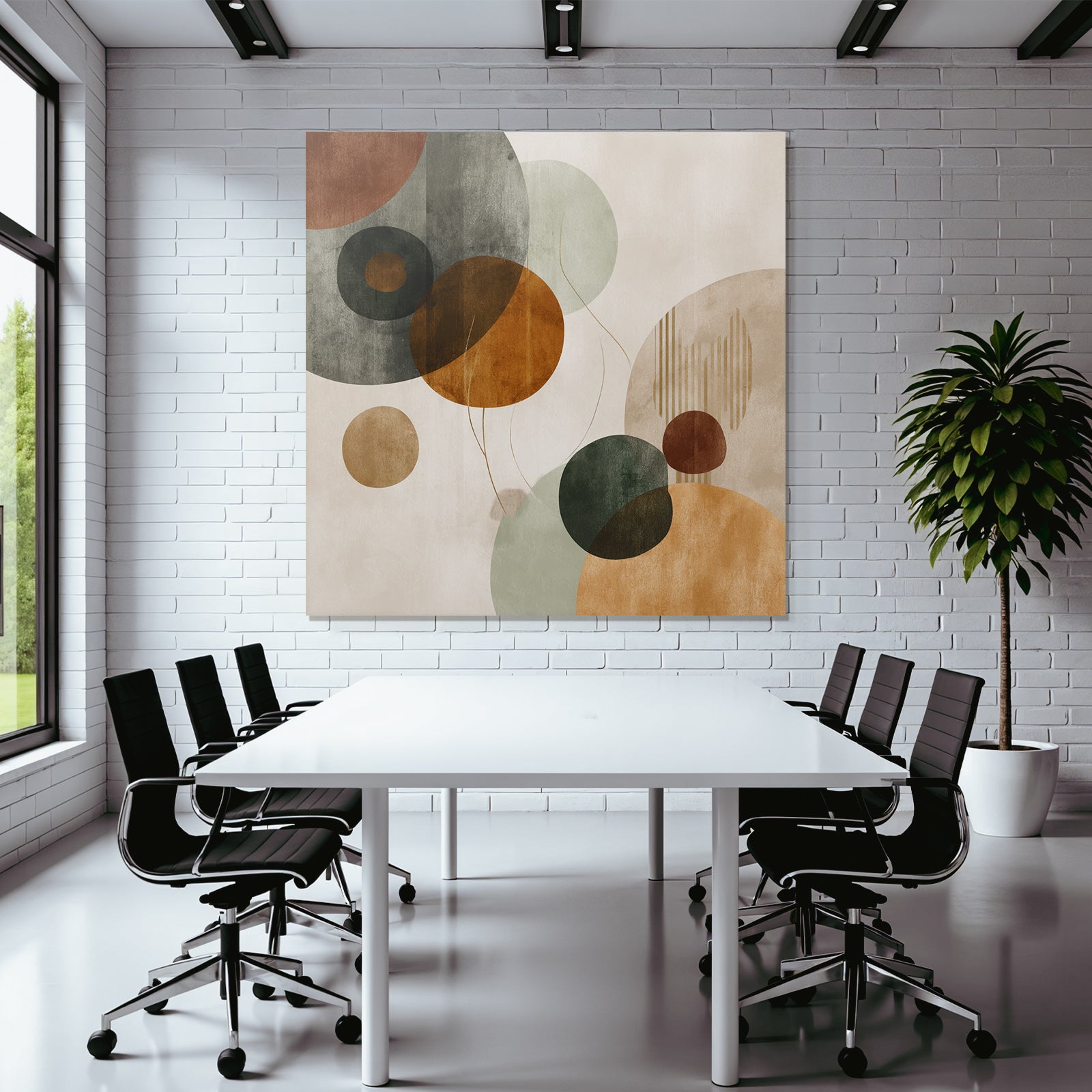 Abstract Circles Artwork Textured Background