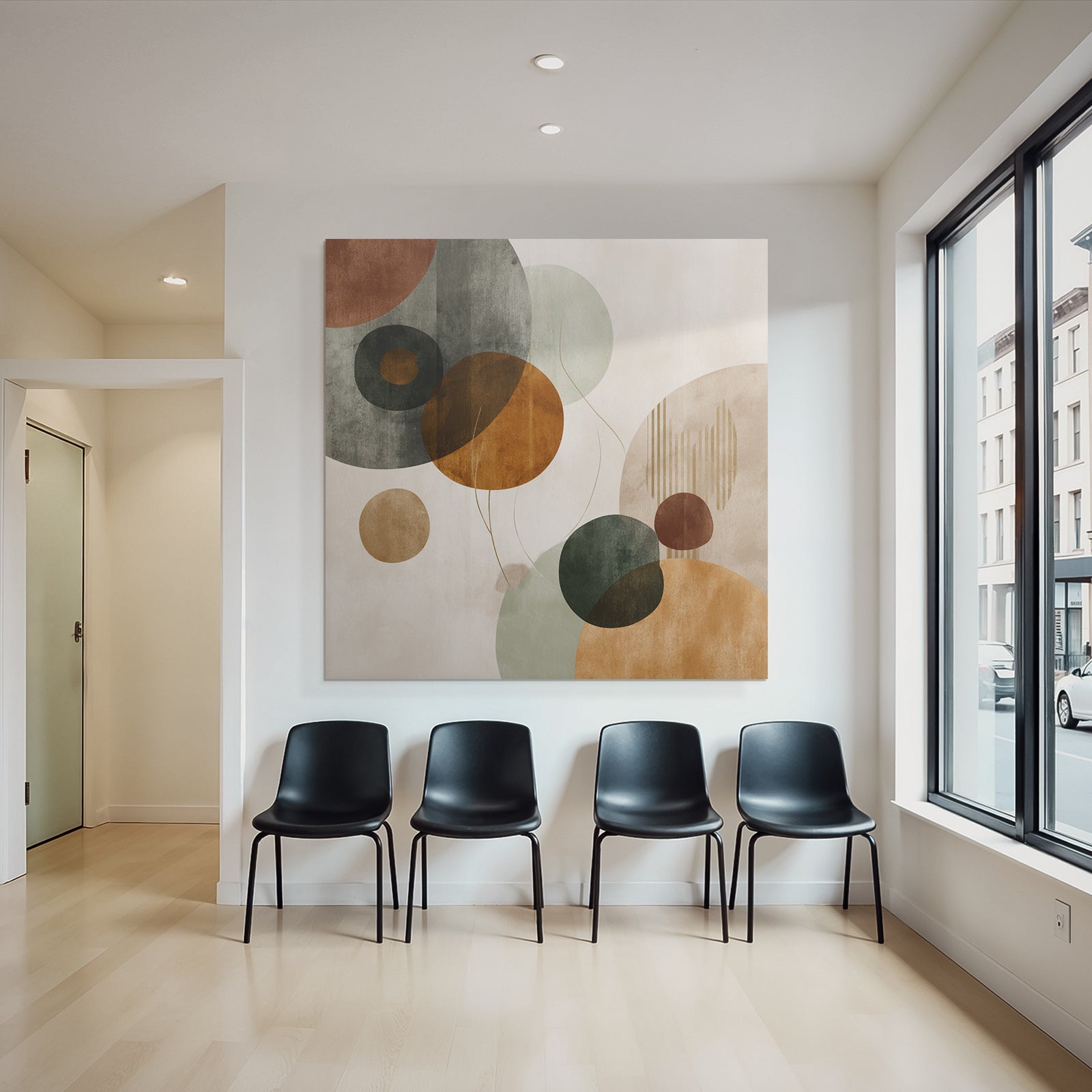 Abstract Circles Artwork Textured Background