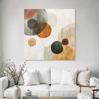 Abstract Circles Artwork Textured Background