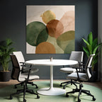 Abstract Circles Earthy Tones Design