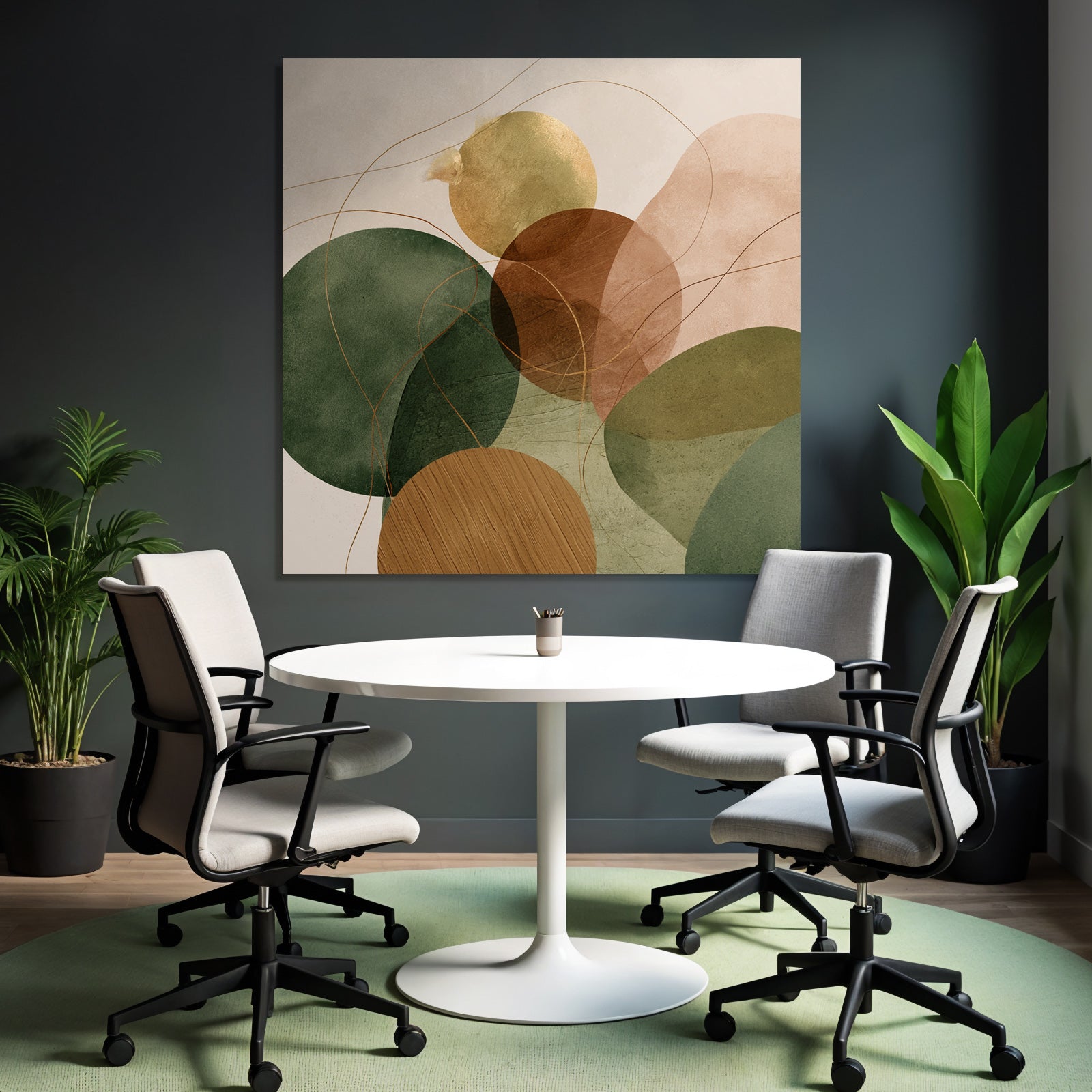 Abstract Circles Earthy Tones Design