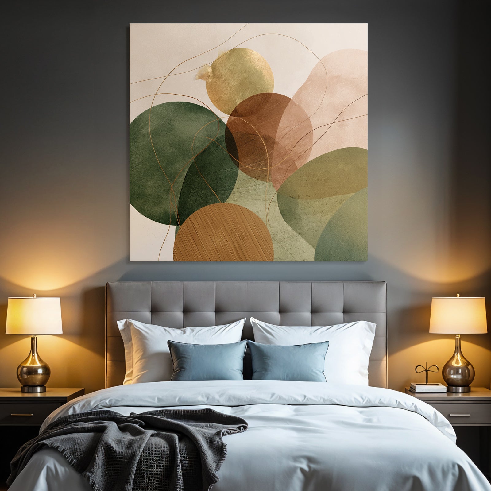Abstract Circles Earthy Tones Design