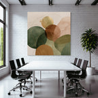 Abstract Circles Earthy Tones Design