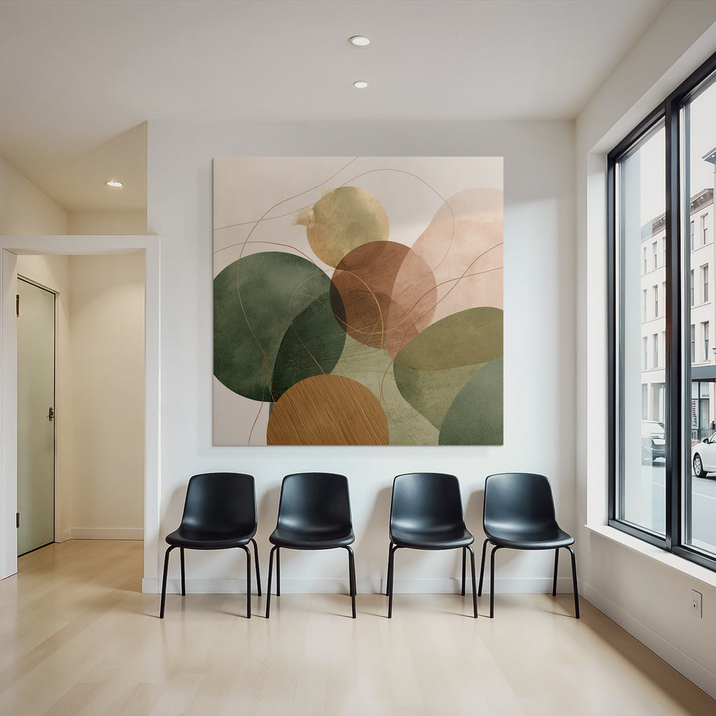 Abstract Circles Earthy Tones Design