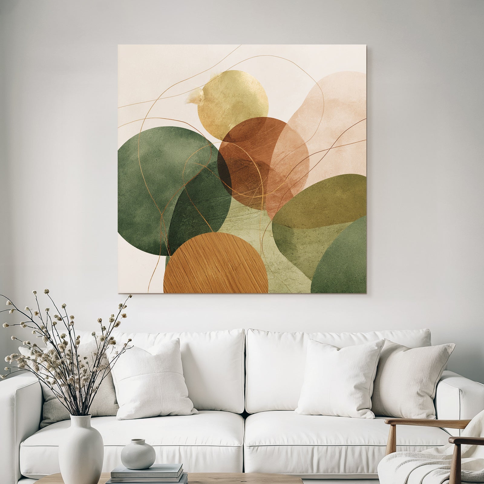 Abstract Circles Earthy Tones Design