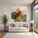 Abstract Circles Earthy Tones Design