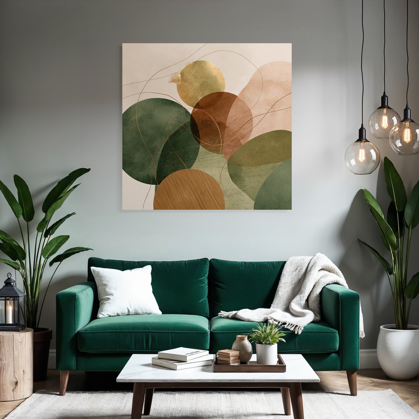 Abstract Circles Earthy Tones Design