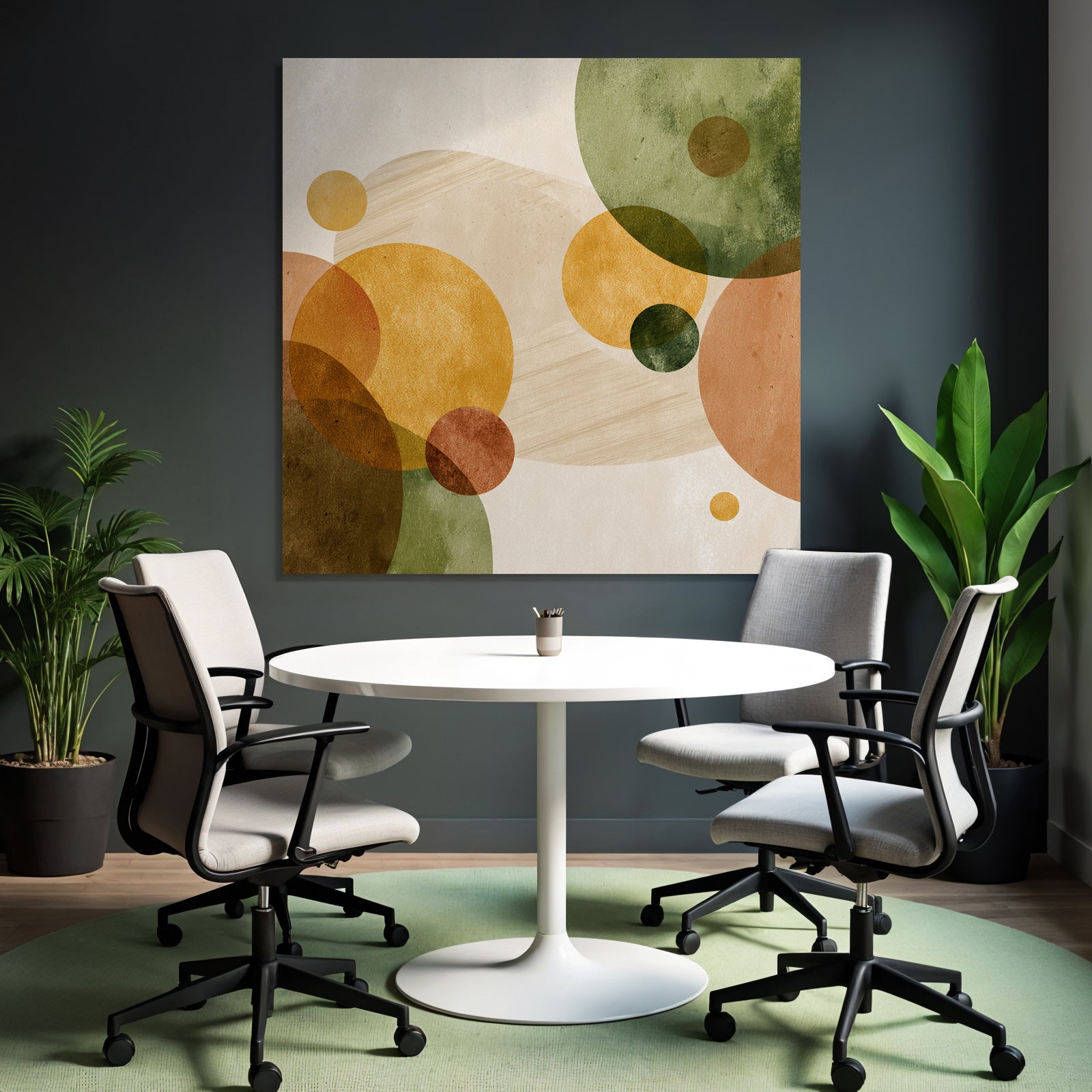 Abstract Circles Warm Tones Texture Background