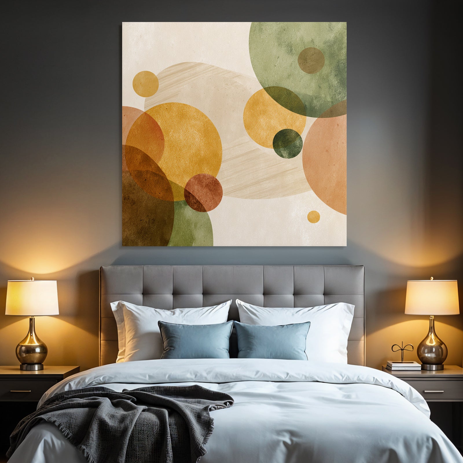 Abstract Circles Warm Tones Texture Background