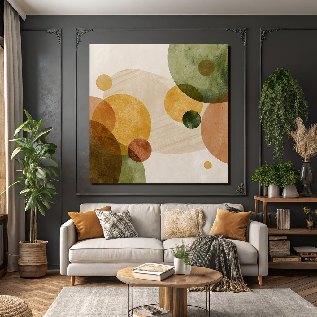 Abstract Circles Warm Tones Texture Background