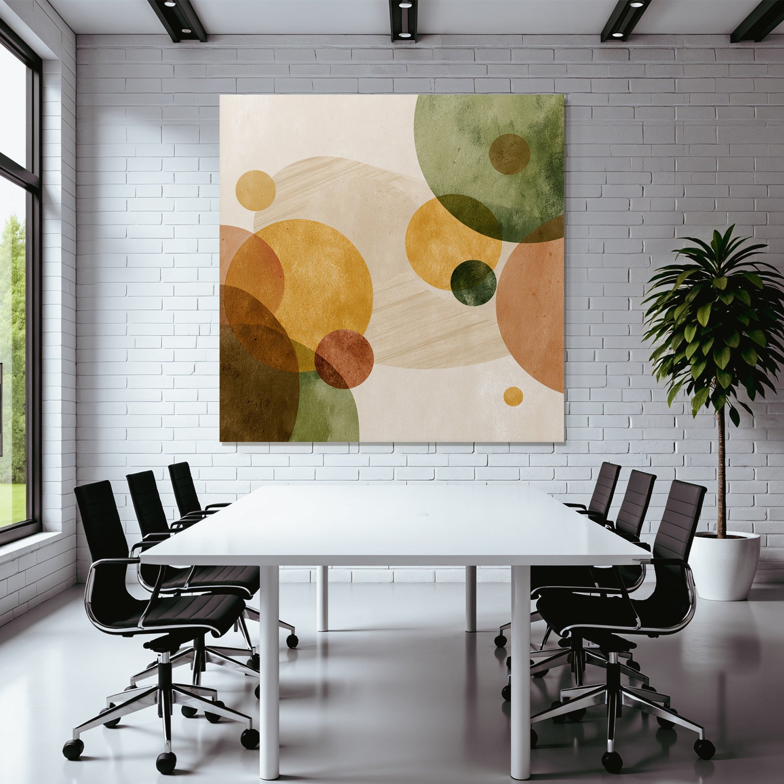 Abstract Circles Warm Tones Texture Background