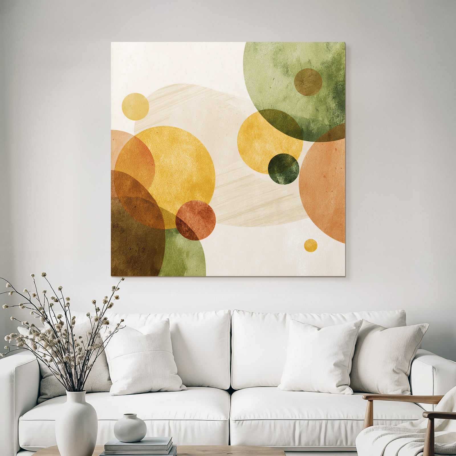 Abstract Circles Warm Tones Texture Background