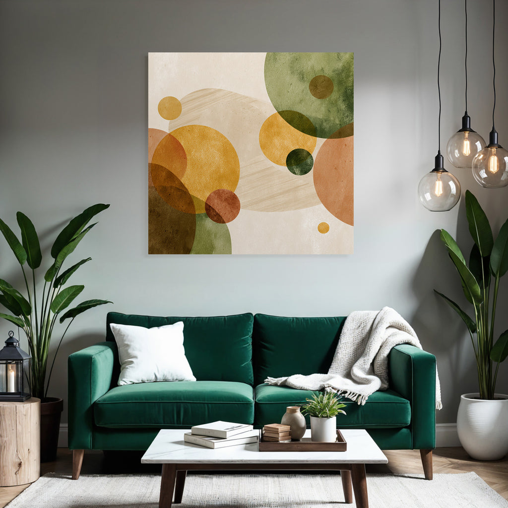 Abstract Circles Warm Tones Texture Background