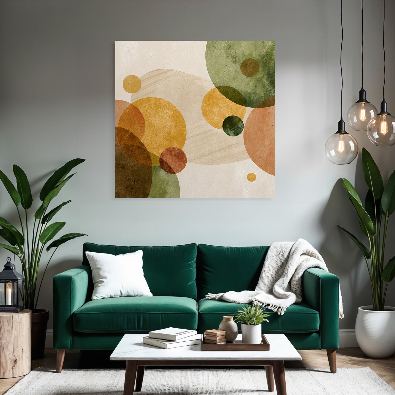 Abstract Circles Warm Tones Texture Background