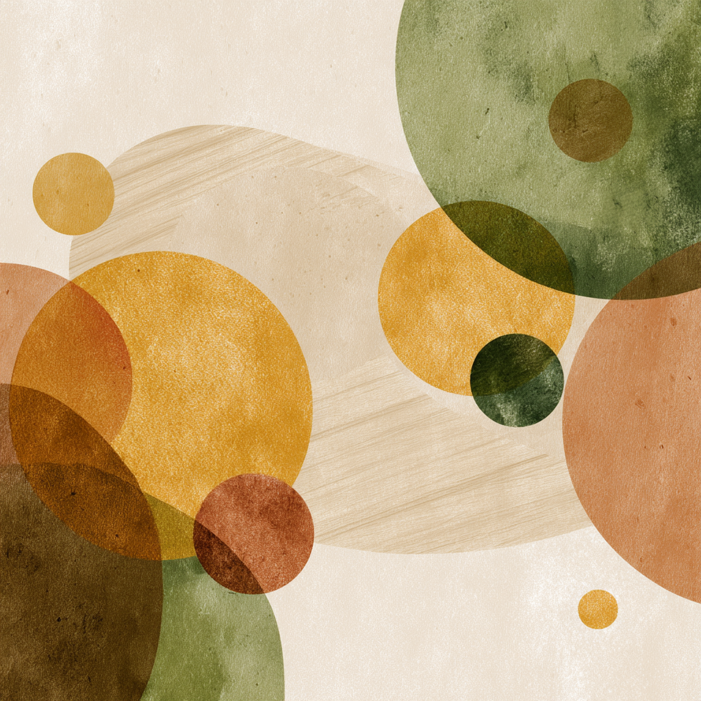 Abstract Circles Warm Tones Texture Background | Japandi | Einrichtungsstile