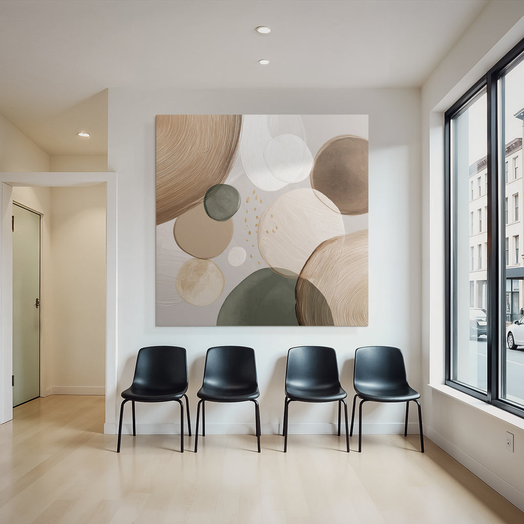 Abstract Circular Shapes Earthy Tones Design