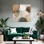 Abstract Circular Shapes Earthy Tones Design