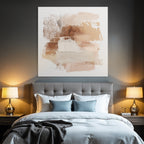 Abstract Composition Earthy Colors Brushstroke Texture Canvas