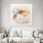 Abstract Composition Earthy Colors Brushstroke Texture Canvas