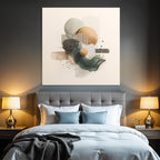 Abstract Composition Various Shapes Textures Muted Color Palette