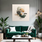 Abstract Composition Various Shapes Textures Muted Color Palette