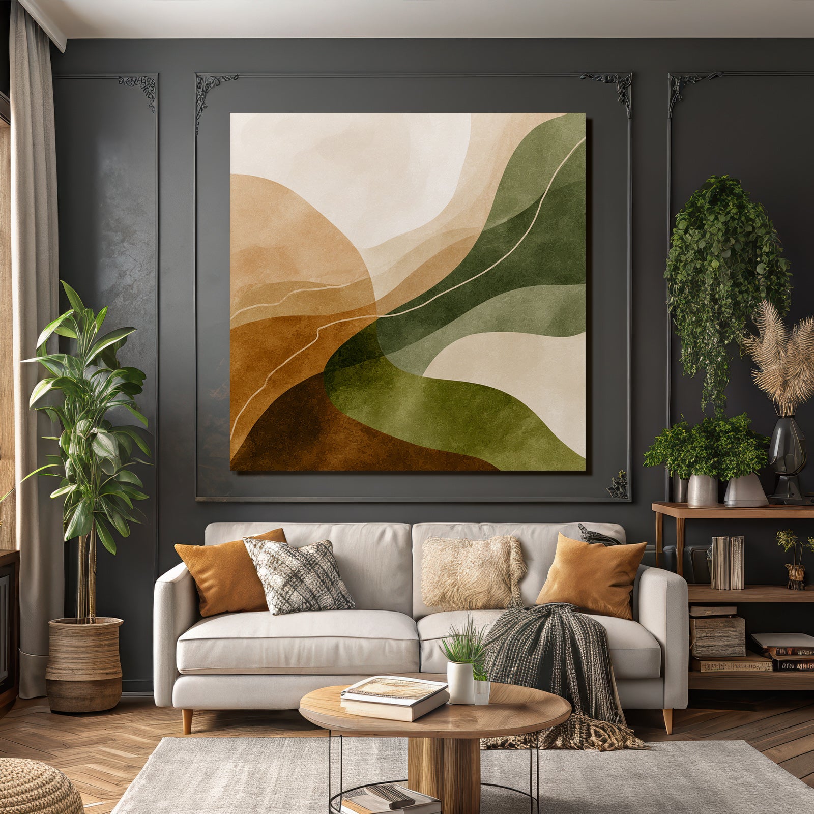 Abstract Design Earthy Colors Natural Landscape
