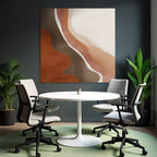 Abstract Design Earthy Shapes Brown Terracotta Cream