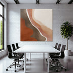 Abstract Design Earthy Shapes Brown Terracotta Cream