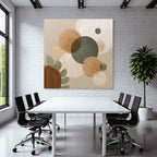 Abstract Design Earthy Tones Circles Shapes Textured Layers