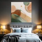 Abstract Design Earthy Tones Shapes Colors Circle Brush Strokes