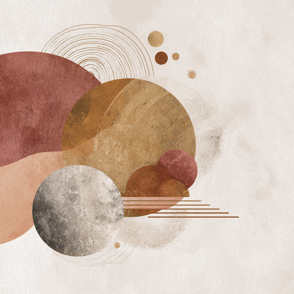 Abstract Design Shapes Muted Color Palette | Japandi | Einrichtungsstile