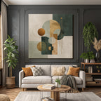 Abstract Geometric Artwork Muted Colors