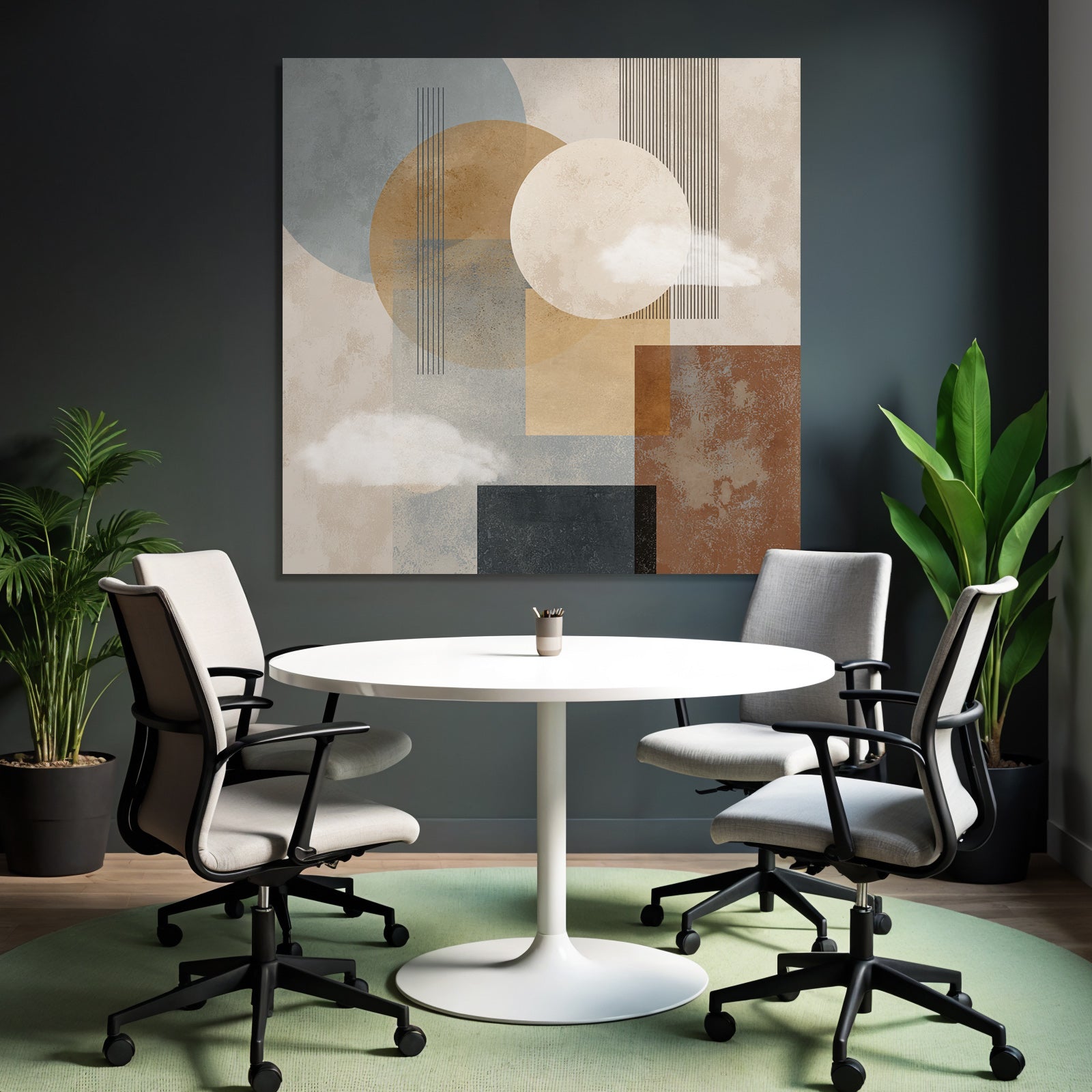 Abstract Geometric Design Muted Colors Textured Background