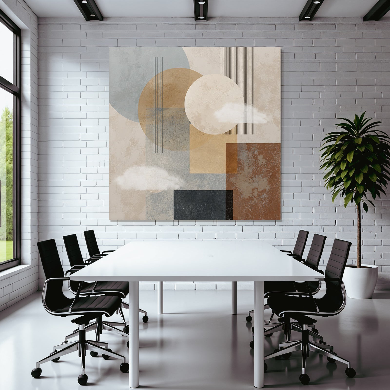 Abstract Geometric Design Muted Colors Textured Background