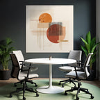 Abstract Geometric Shapes Warm Tones Light Background
