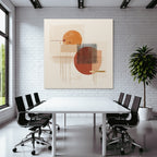 Abstract Geometric Shapes Warm Tones Light Background