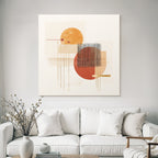 Abstract Geometric Shapes Warm Tones Light Background