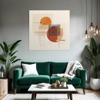 Abstract Geometric Shapes Warm Tones Light Background