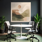 Abstract Illustration Organic Shapes Earthy Tones Serene Landscape