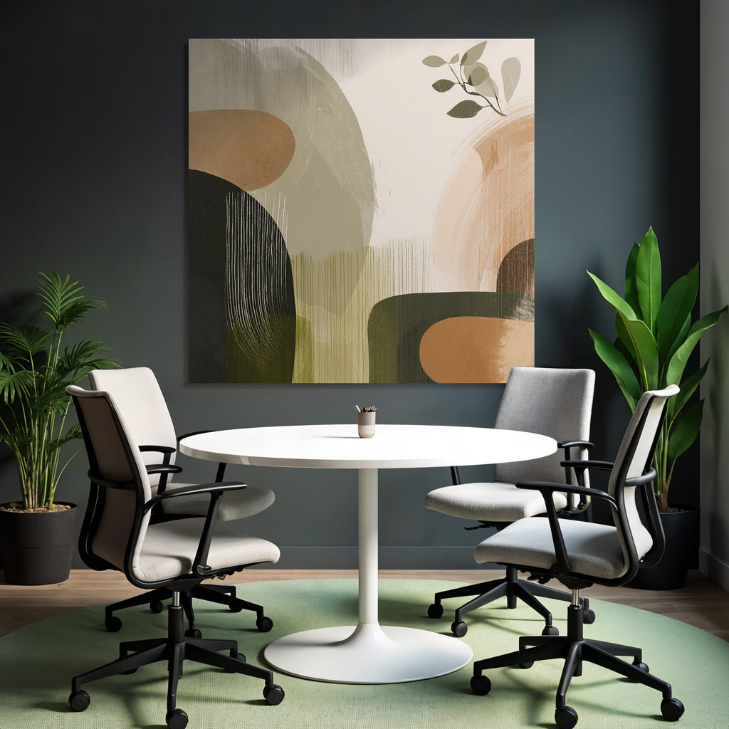 Abstract Illustration Soft Organic Shapes Earthy Tones
