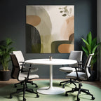 Abstract Illustration Soft Organic Shapes Earthy Tones